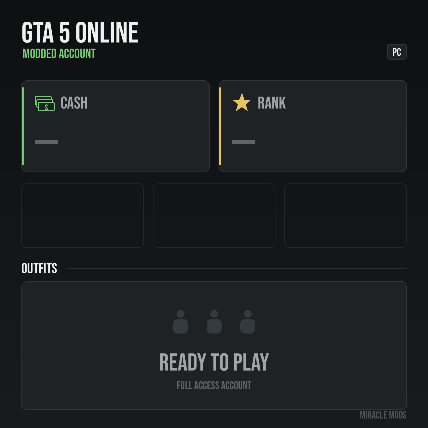 GTA 5 Online modded account GTA 5 Online modded account
