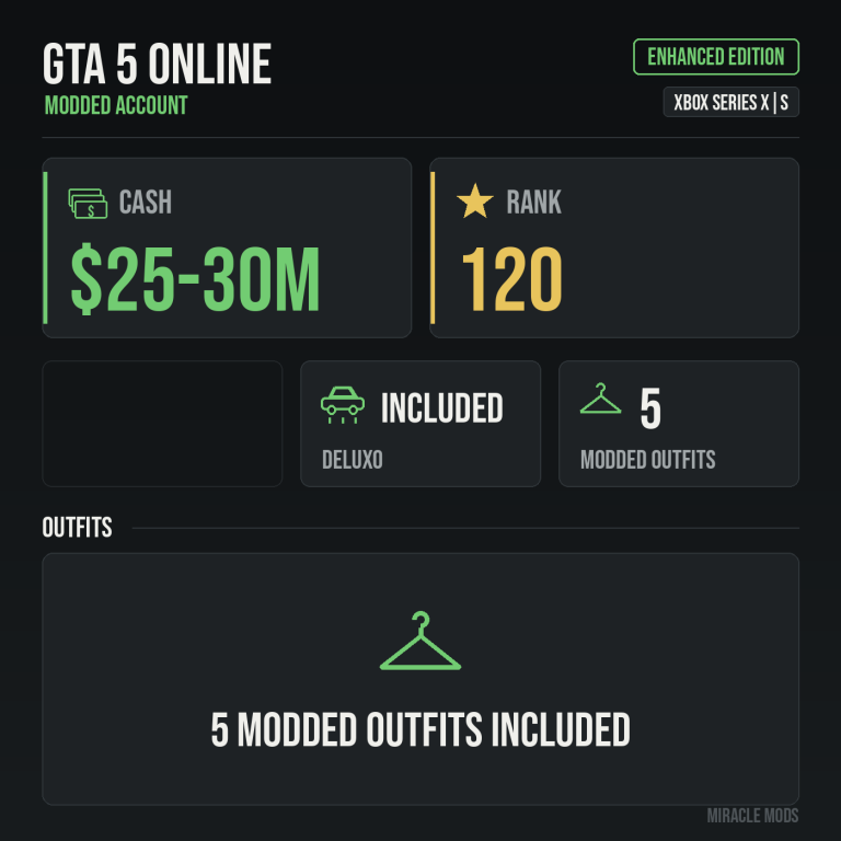 GTA 5 Online modded account