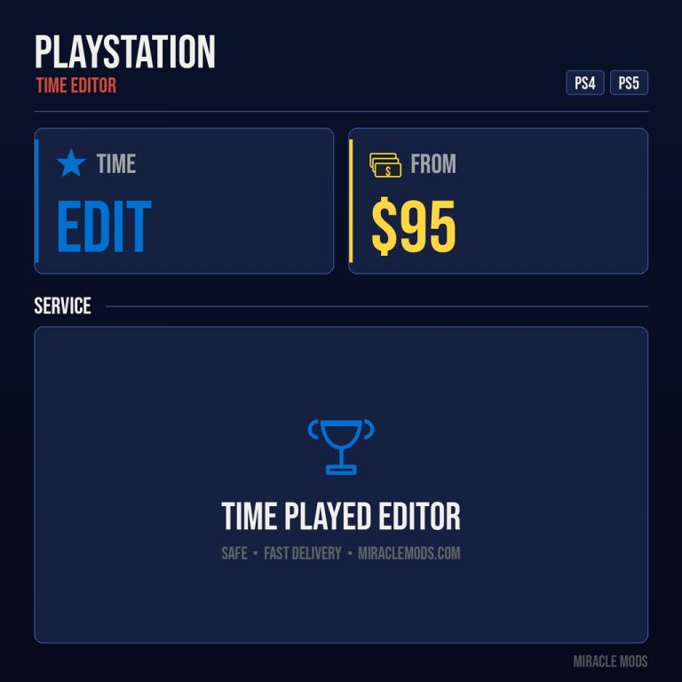PlayStation Time Played Editor Service PlayStation time played editor service
