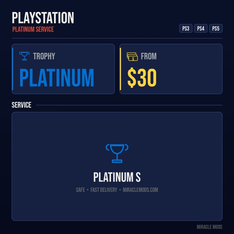 PS3/PS4/PS5 Platinum Trophy Service PS3 PS4 PS5 platinum trophy service