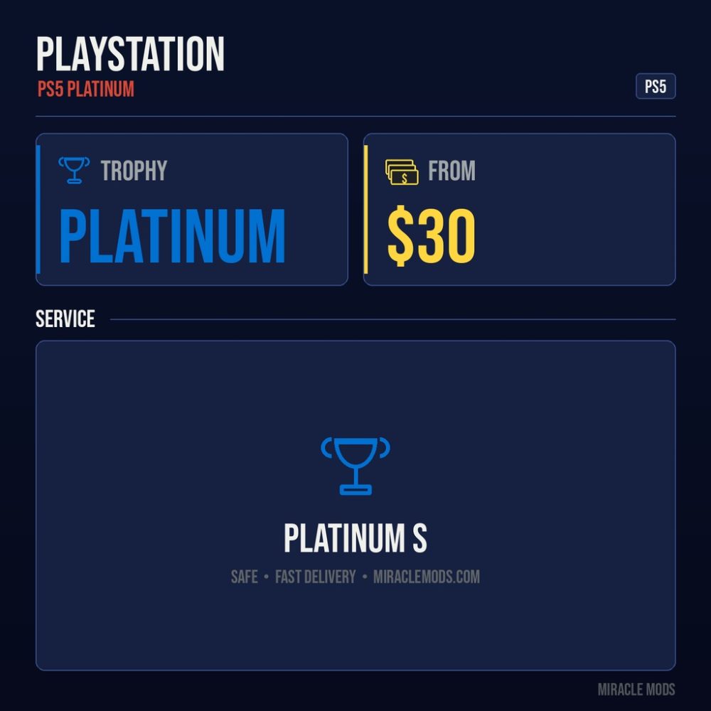 PS5 Platinum Trophy Service (Choose a Game) PS5 platinum trophy service, choose a game