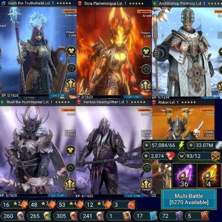 Raid Shadow Legends account Raid Shadow Legends account