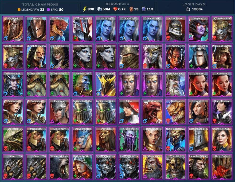 Raid Shadow Legends account