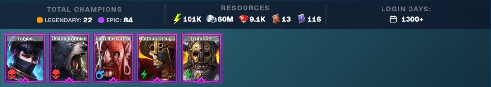 Raid Shadow Legends account Raid Shadow Legends account