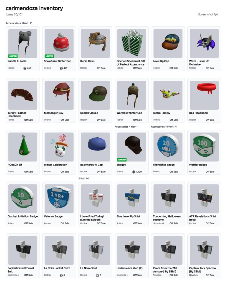 Roblox account