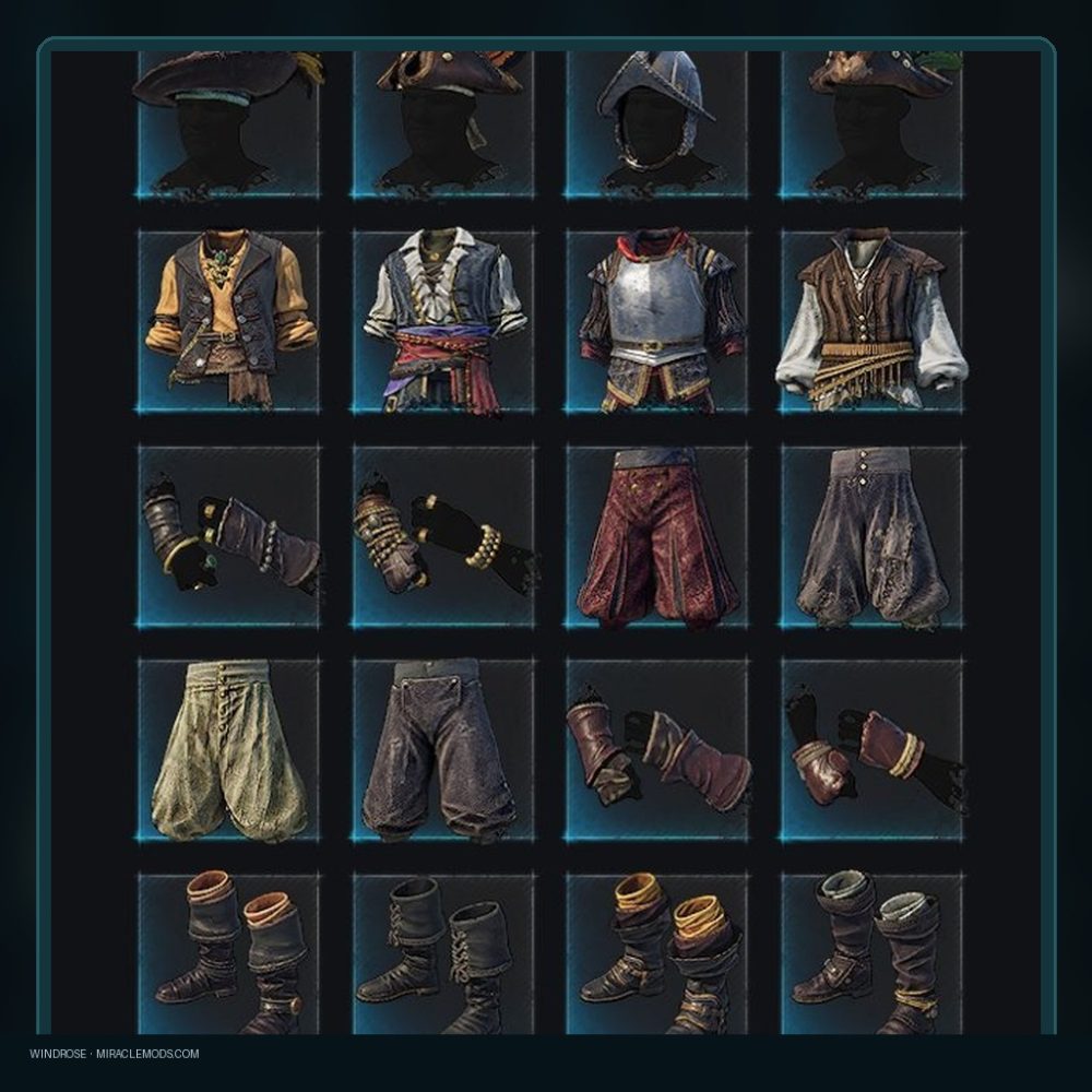 Windrose — All Armor Sets (Max +15 Upgrade) Windrose all armor sets max +15