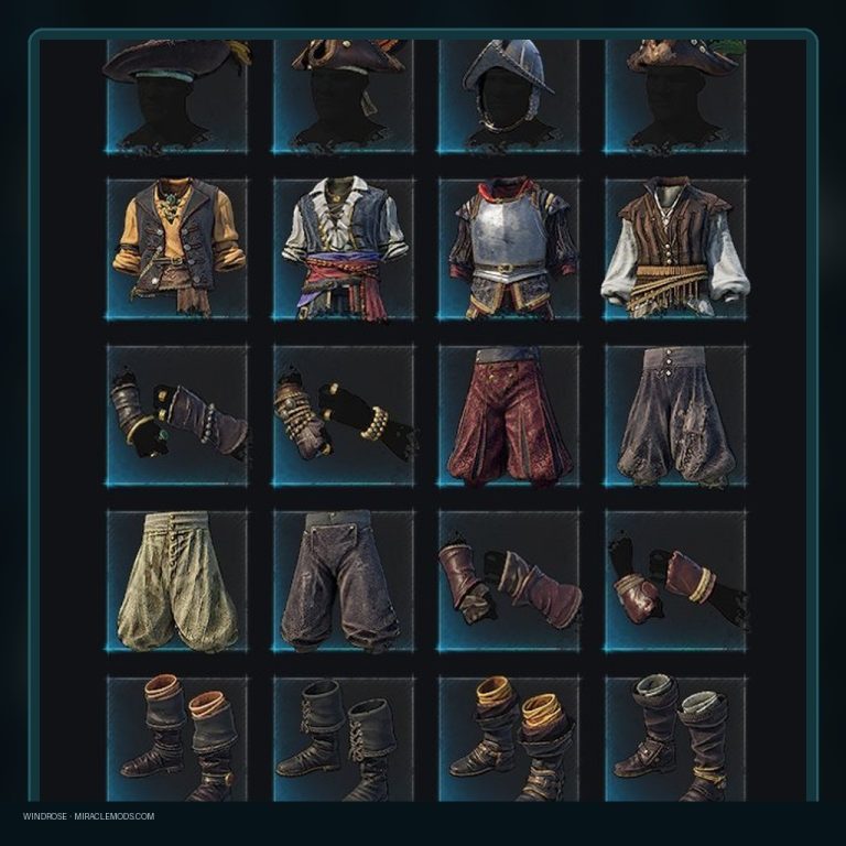 Windrose — All Armor Sets (Max +15 Upgrade) Windrose all armor sets max +15