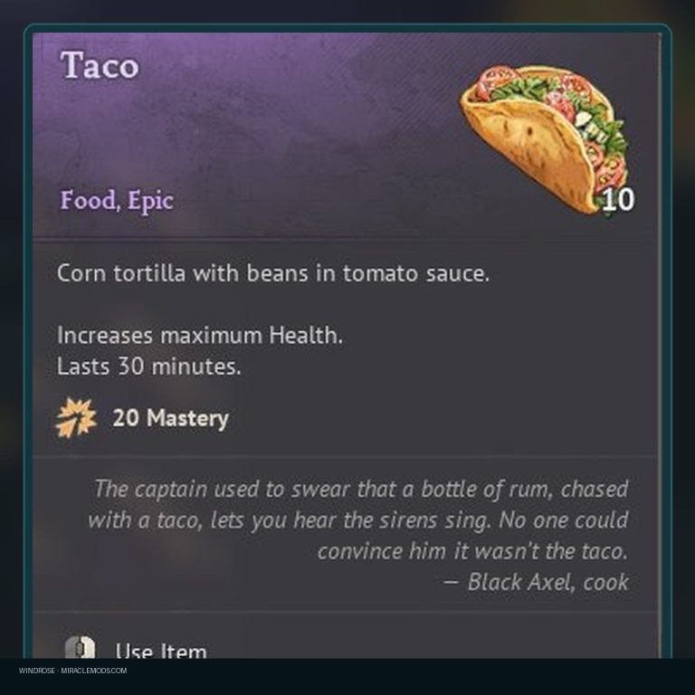 Windrose — Best Food Pack • 300 Pieces • All Stats +20 • Epic Quality Windrose best food pack, 300 epic meals