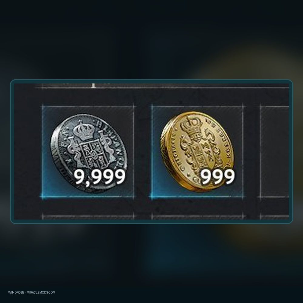 Windrose — 50 000 Piastres And 50 000 Guinea (Currency Coins) 50000 Windrose piastres and guinea coins