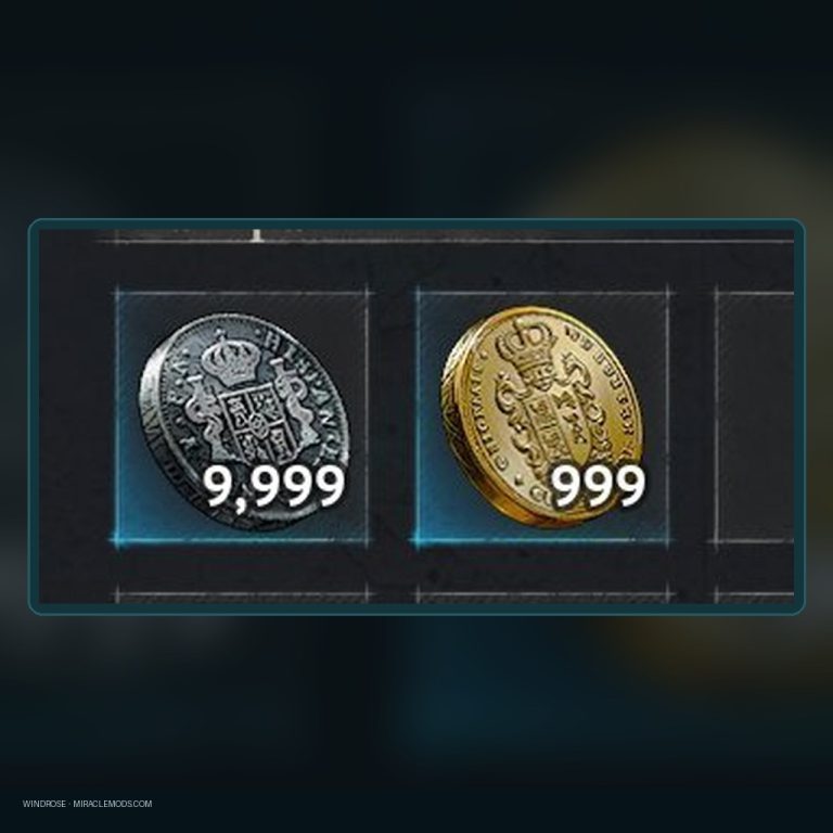 Windrose — 5 000 Piastres And 5 000 Guinea (Currency Coins) 5000 Windrose piastres and guinea coins